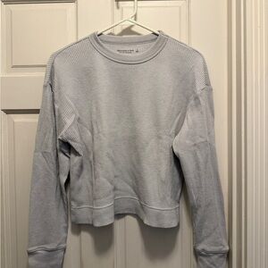 Abercrombie & Fitch Light Gray Waffle Knit Long Sleeve